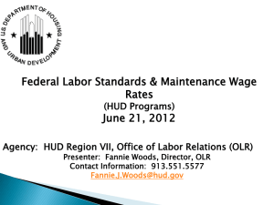 Maintenance Wage Determination Process via HUD 4750 Form