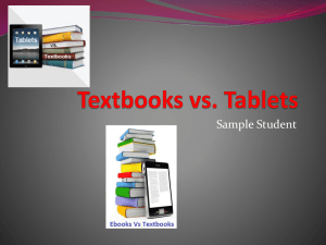 Textbooks vs. Tablets