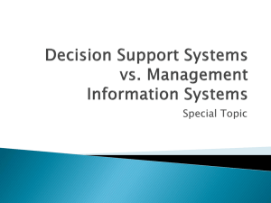 (DSS) vs. Information Management (MIS)