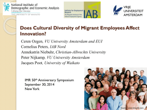 Does Cultural Diversity of Migrant Employees Affect Innovation?