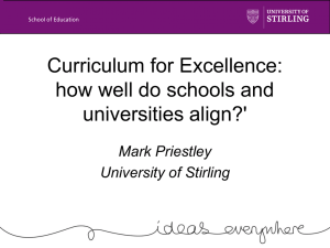 University Engagement with Curriculum for Excellence