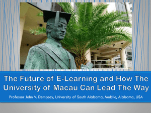 The Future of E-Learning and How The University of Macau Can