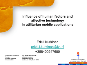 Influence of human factors and affective technology in utilitarian