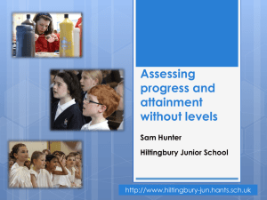Assessing progress and attainment without levels