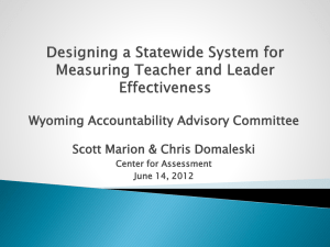 Using Assessment Results to Inform Educator Effectiveness