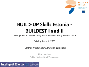 BUILD-UP Skills Estonia - BUILDEST I and II
