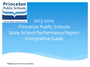 Princeton High School State Report Card Interpretive