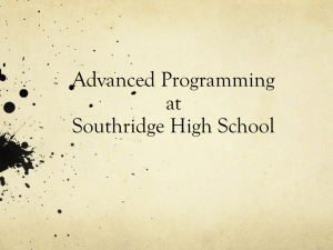 Advanced Programming at Southridge High School