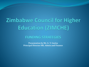 Zimbabwe Council for Higher Education (ZIMCHE) FUNDING