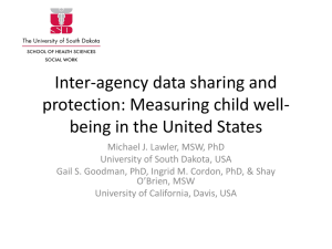 Inter-agency data sharing and protection: Measuring child well