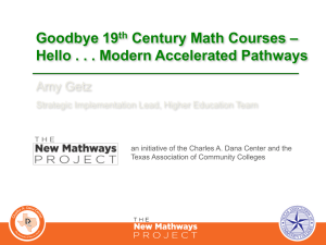 Goodbye 19th Century Math Courses