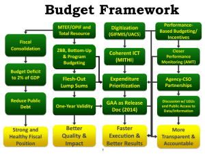 Budget Process and MITHI - Department of Budget and Management
