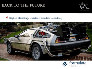 BACK TO THE FUTURE - Formulate Consulting