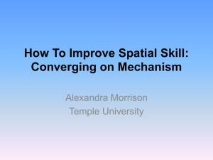How To Improve Spatial Skill: Converging on