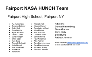 Fairport NASA HUNCH Team