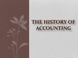 The history of accounting