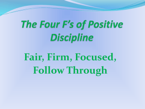The Four F*s of Positive Discipline