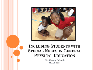 Including Students with Special Needs in General - NC-APE