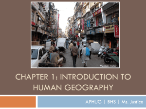 Chapter 1: Introduction to Human Geography