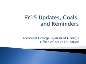 FY15 NRS Updates and Reminders - galis