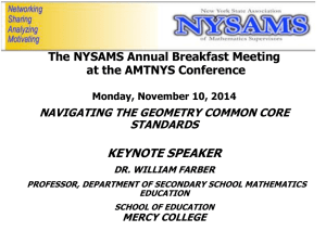 Dr. William Farber`s presentation from 2014 NYSAMS Breakfast