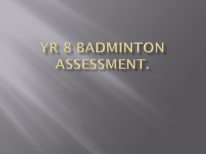 Yr 8 Badminton assessment lessons 061212