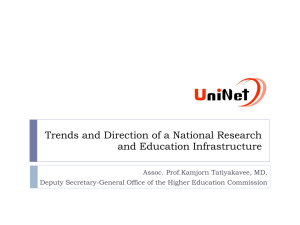 Trends and Direction of a National Research