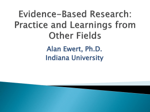 Evidence-Based Research - Association for Experiential Education