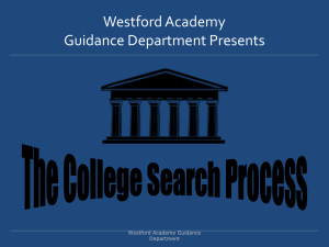 PowerPoint Presentation - Westford Academy Guidance Department