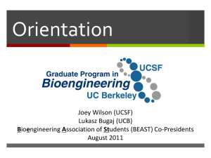 BioE Orientation - ucbeast | UC Berkeley