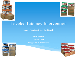 Leveled Literacy Intervention - Power Point