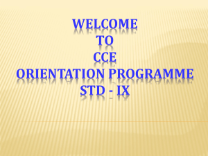 Welcome To CCE Orientation Programme