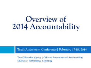 Pending Topics for 2014 Accountability