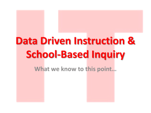 Data Driven Instruction & School