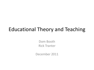 Educational theory and teaching