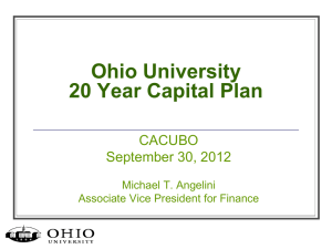 Ohio University 20 Year Capital Plan