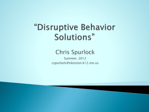 Disruptive Behavior Solutions