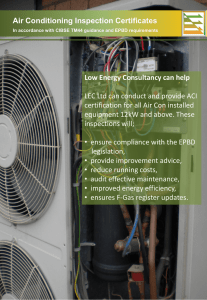 Air Conditioning Inspections, CIBSE TM44 Guidance and EPBD
