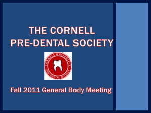 Pre-Dental Guide 2011 - Cornell Pre