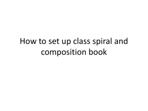 How to set up class spiral and composition book
