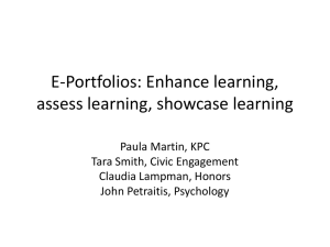 E-Portfolio Presentation - University of Alaska Anchorage
