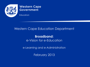 From Broadband to e-Education