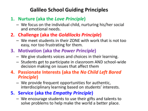 Galileo School Guiding Principles - Galileo School for Gifted Learning