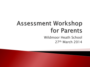Teacher Assessment - Wildmoor Heath School