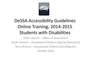 Accessibility Guidelines Training - SWD