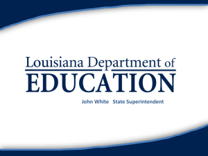Value-Added Model - Louisiana Department of Education