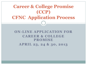 Career & College Promise (CCP) Application Process