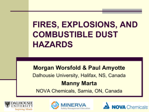 Fire, Dust Hazard and Explosions
