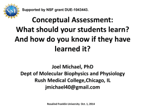 Conceptual assessment: What should your students know?