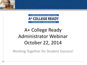 Powerpoint - A+ College Ready